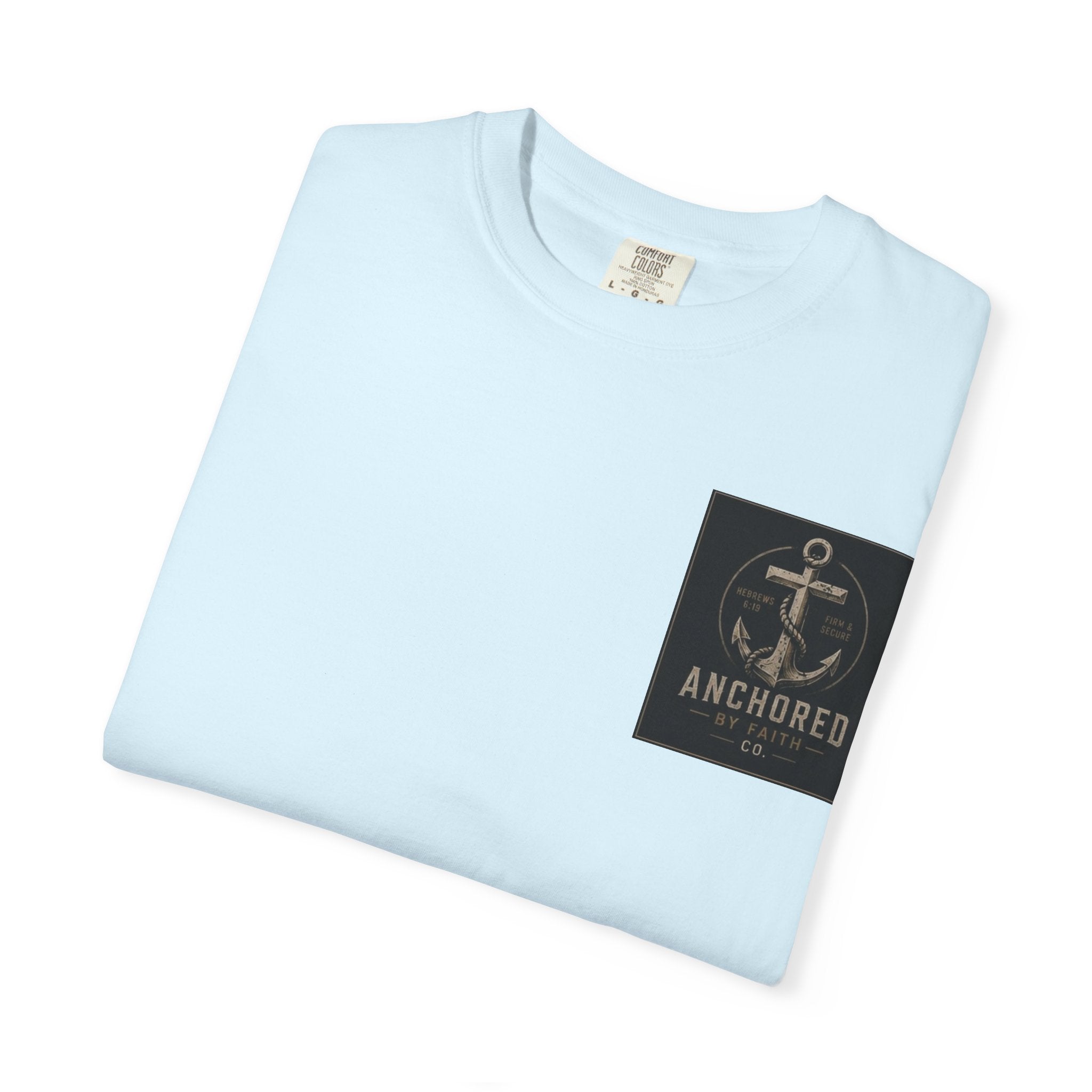 Anchored by Faith T‑Shirt — Vintage Anchor Christian Graphic Tee