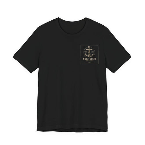 Anchored Faith T-Shirt — "Anchored: Firm & Secure" Christian Anchor Tee