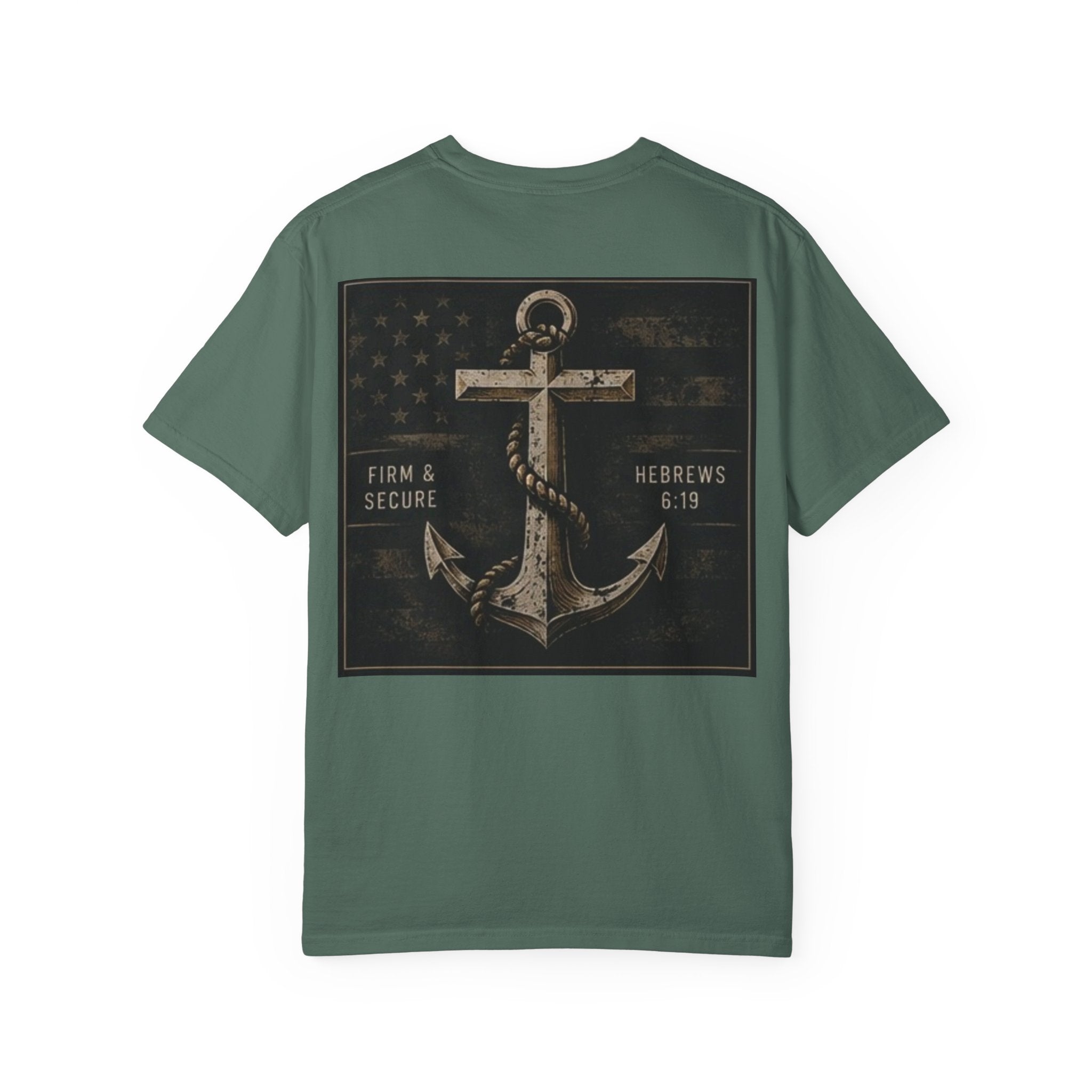 Anchored by Faith T‑Shirt — Vintage Anchor Christian Graphic Tee