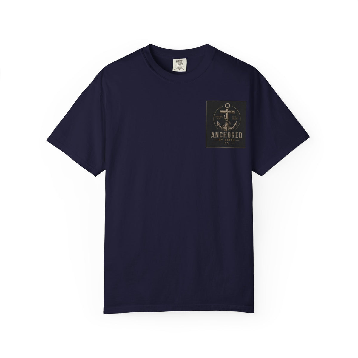 Anchored by Faith T‑Shirt — Vintage Anchor Christian Graphic Tee