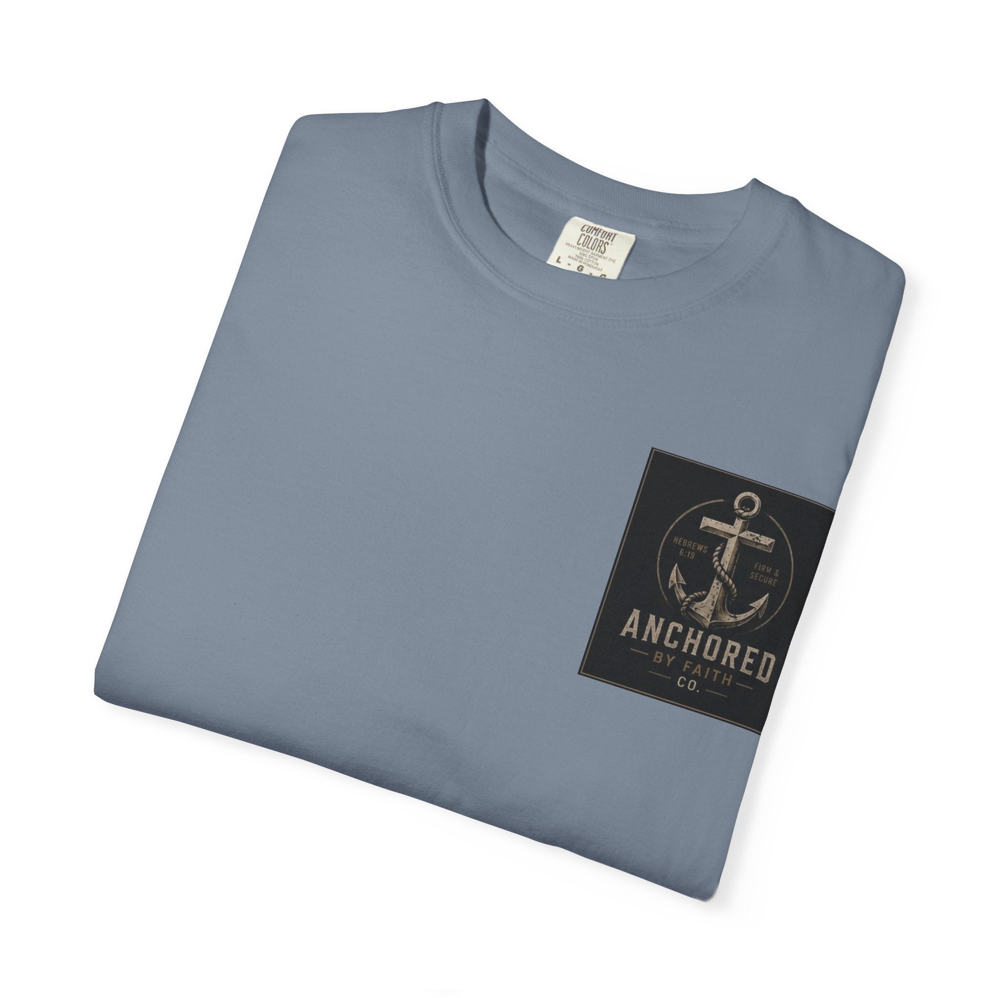Anchored by Faith T‑Shirt — Vintage Anchor Christian Graphic Tee