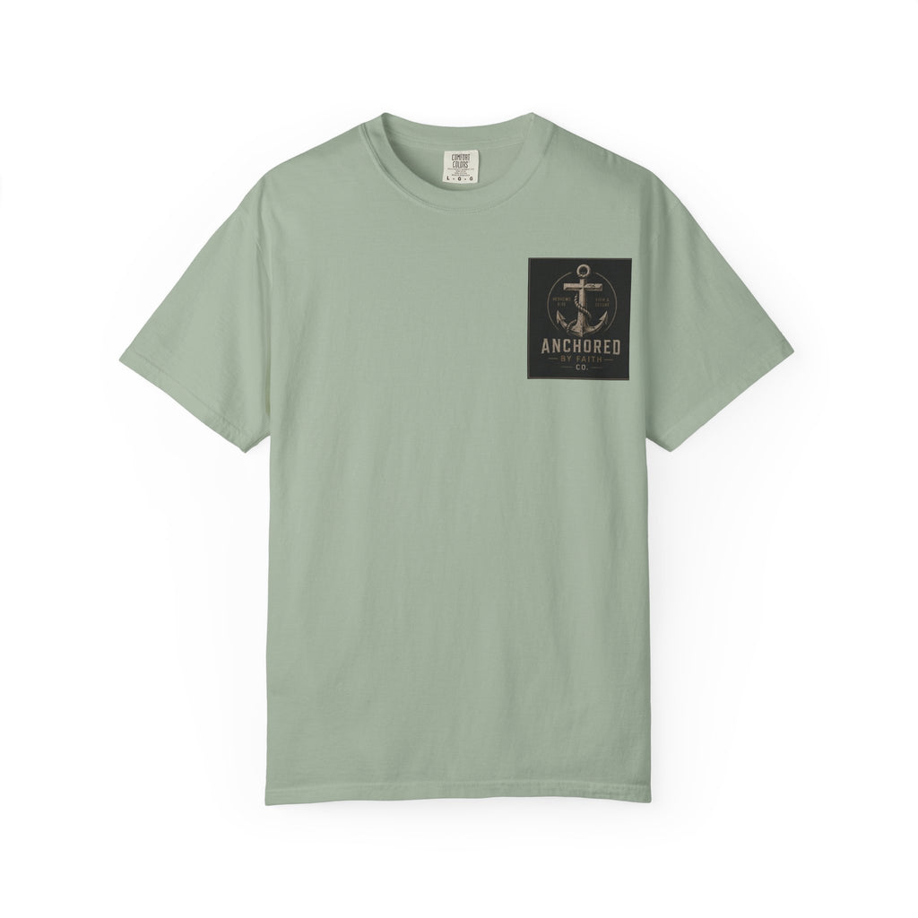 Anchored by Faith T‑Shirt — Vintage Anchor Christian Graphic Tee