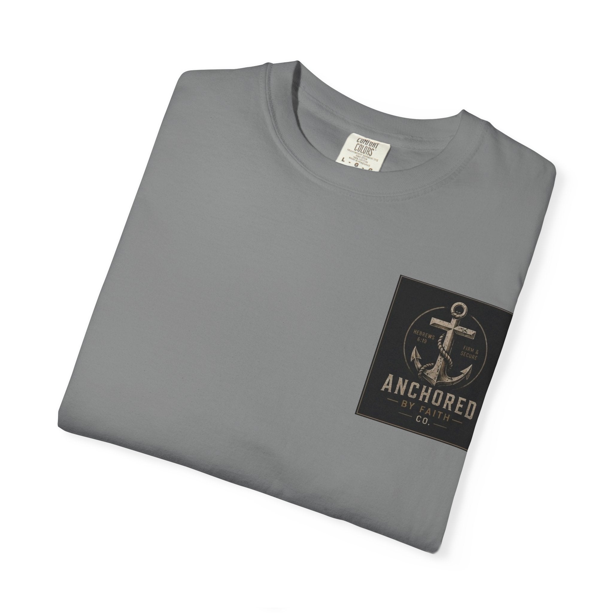 Anchored by Faith T‑Shirt — Vintage Anchor Christian Graphic Tee