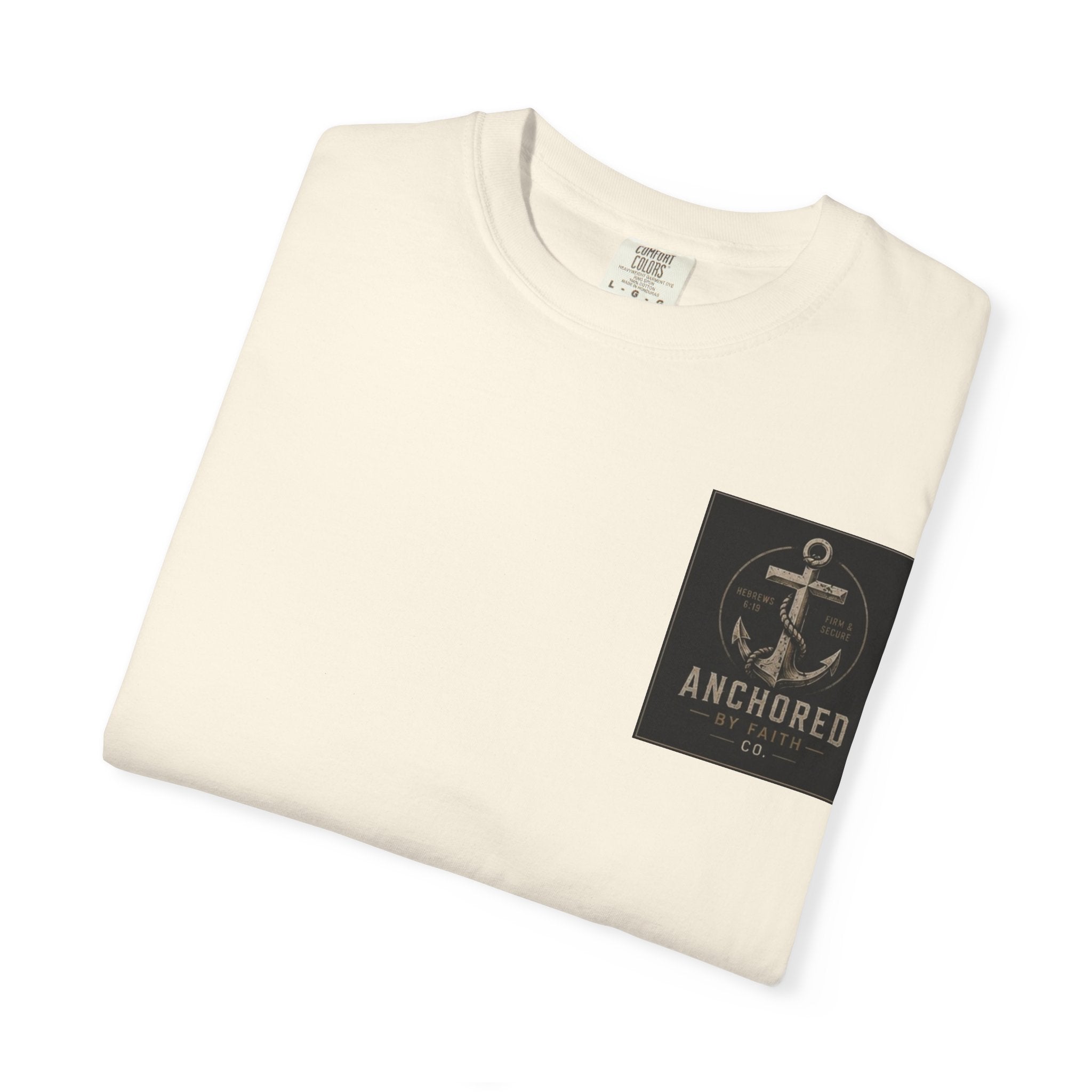Anchored by Faith T‑Shirt — Vintage Anchor Christian Graphic Tee
