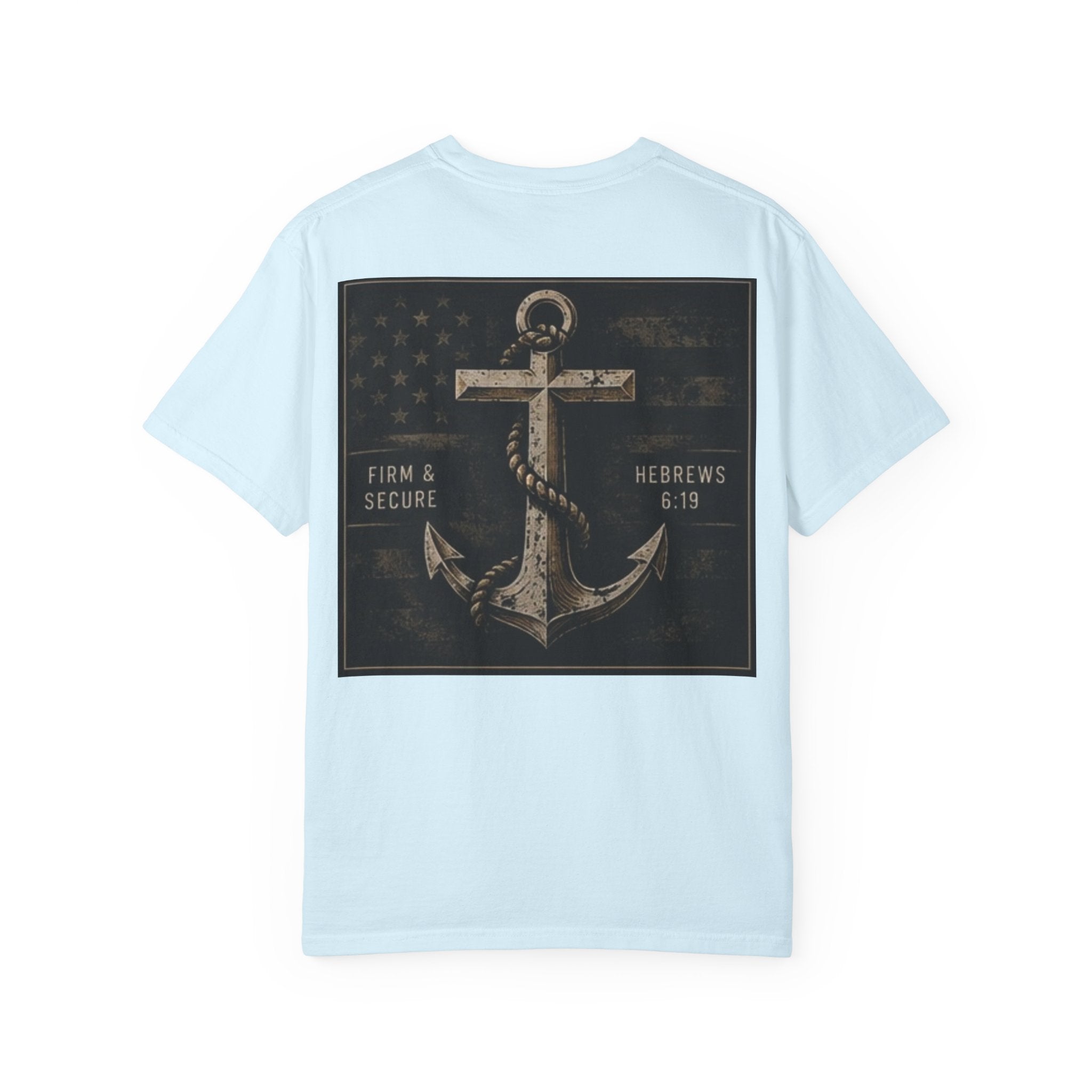 Anchored by Faith T‑Shirt — Vintage Anchor Christian Graphic Tee