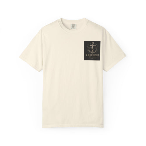 Anchored by Faith T‑Shirt — Vintage Anchor Christian Graphic Tee