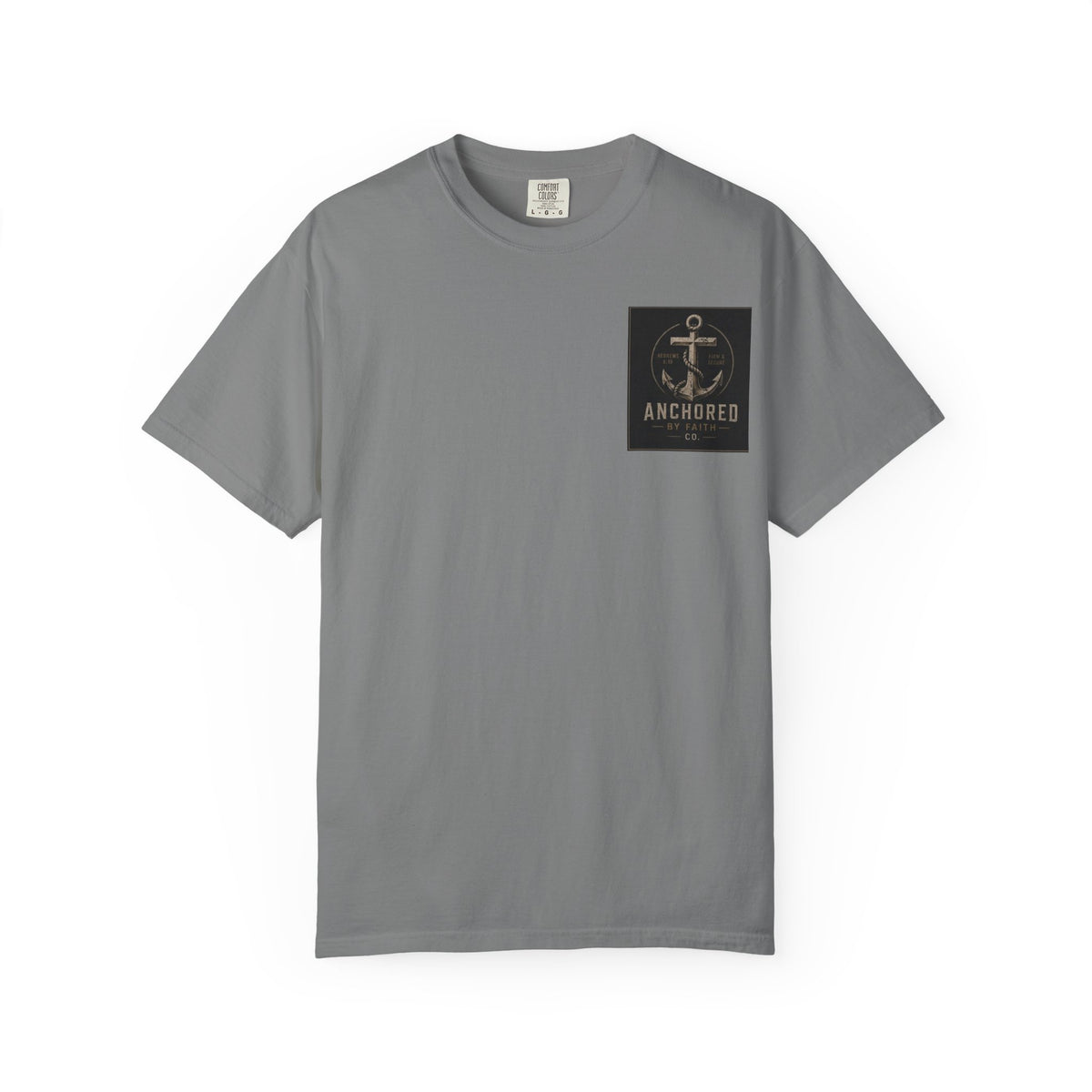Anchored by Faith T‑Shirt — Vintage Anchor Christian Graphic Tee