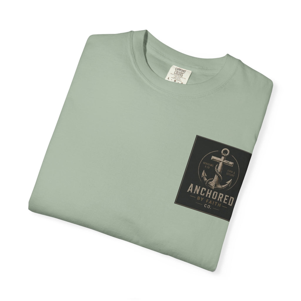 Anchored by Faith T‑Shirt — Vintage Anchor Christian Graphic Tee