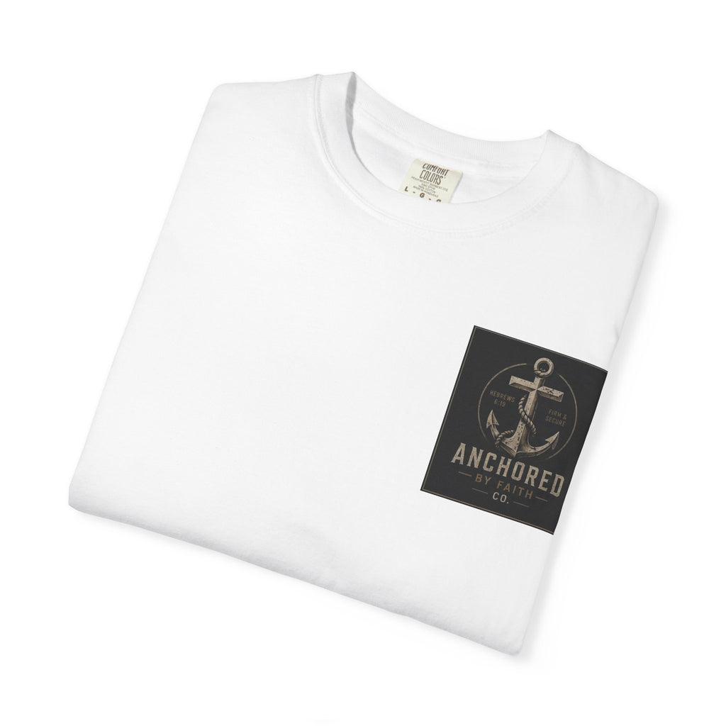 Anchored by Faith T‑Shirt — Vintage Anchor Christian Graphic Tee