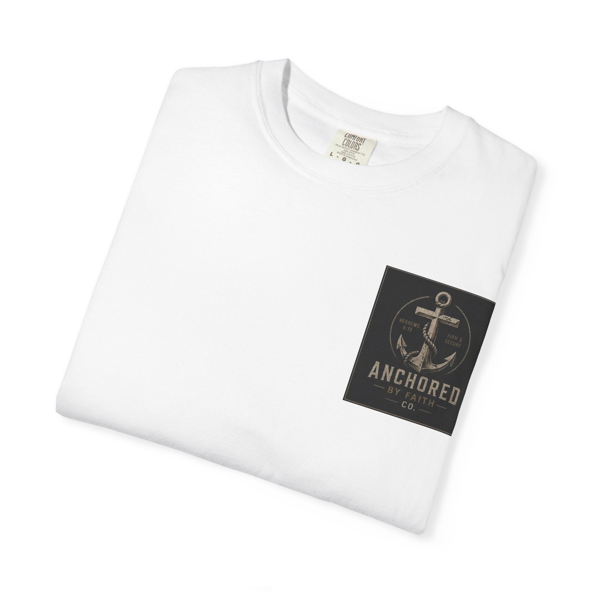 Anchored by Faith T‑Shirt — Vintage Anchor Christian Graphic Tee