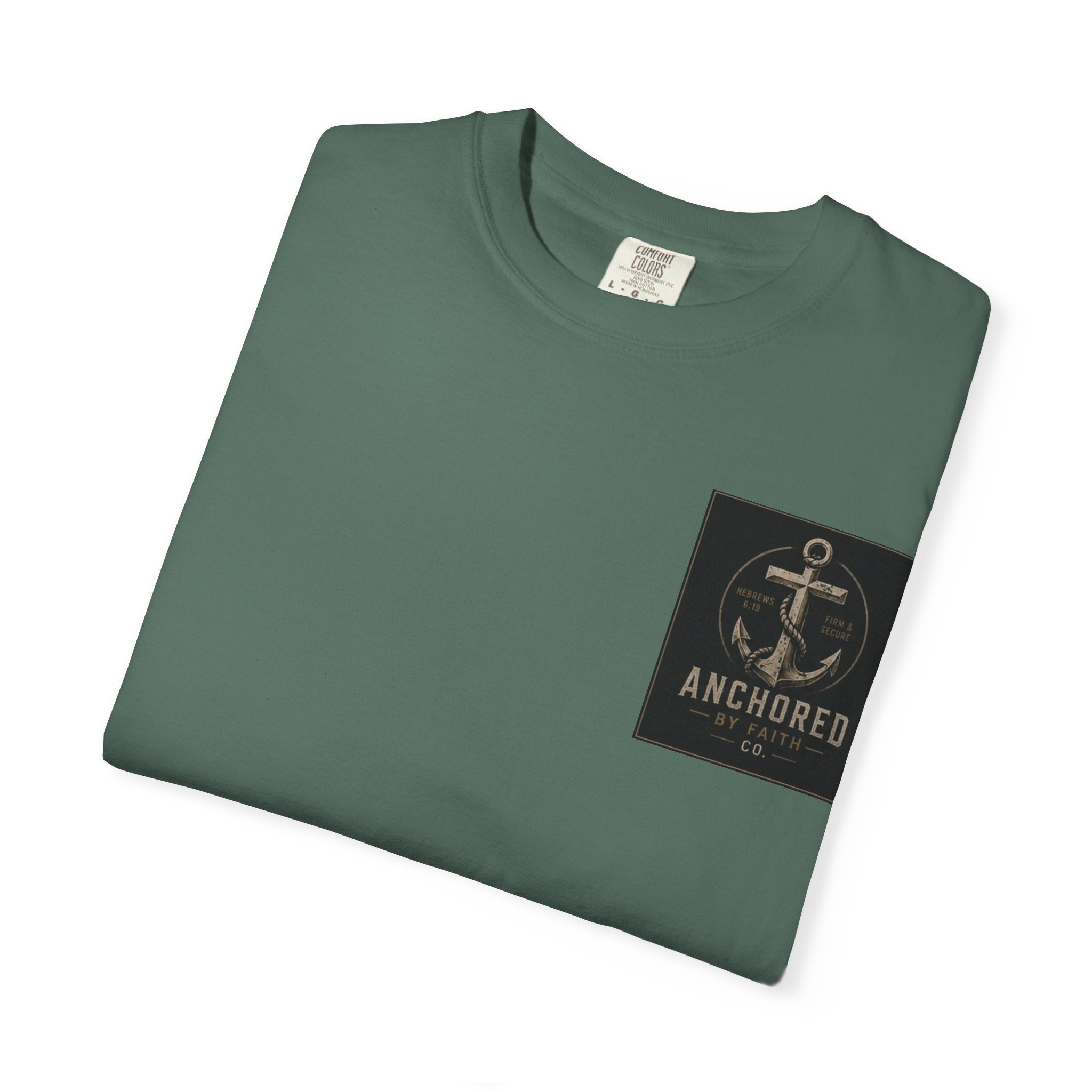 Anchored by Faith T‑Shirt — Vintage Anchor Christian Graphic Tee