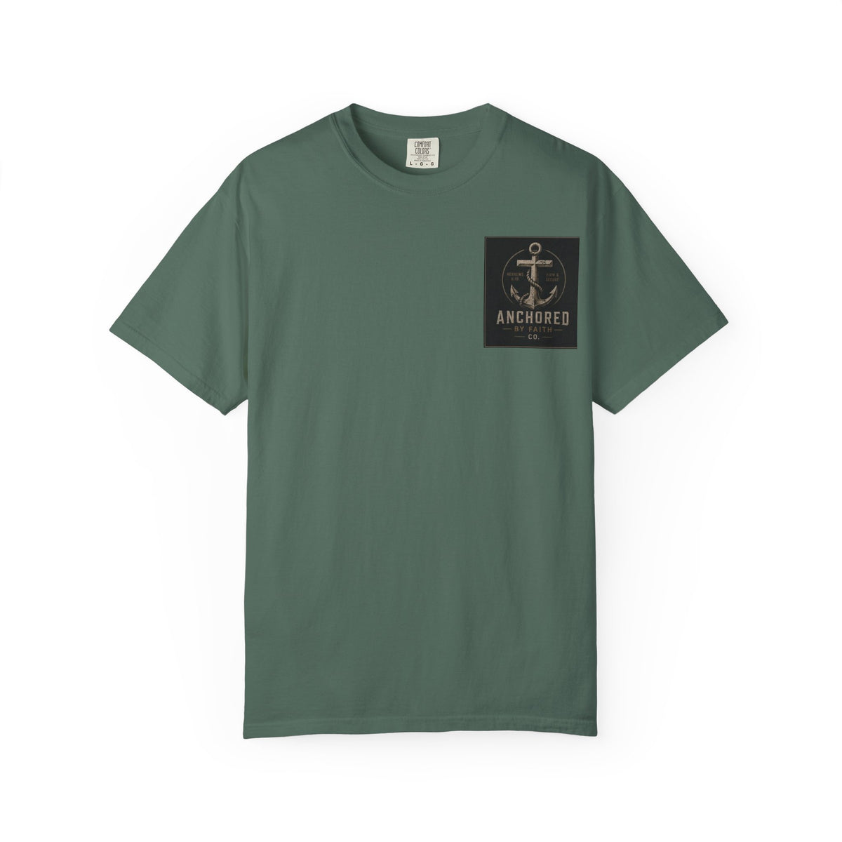 Anchored by Faith T‑Shirt — Vintage Anchor Christian Graphic Tee
