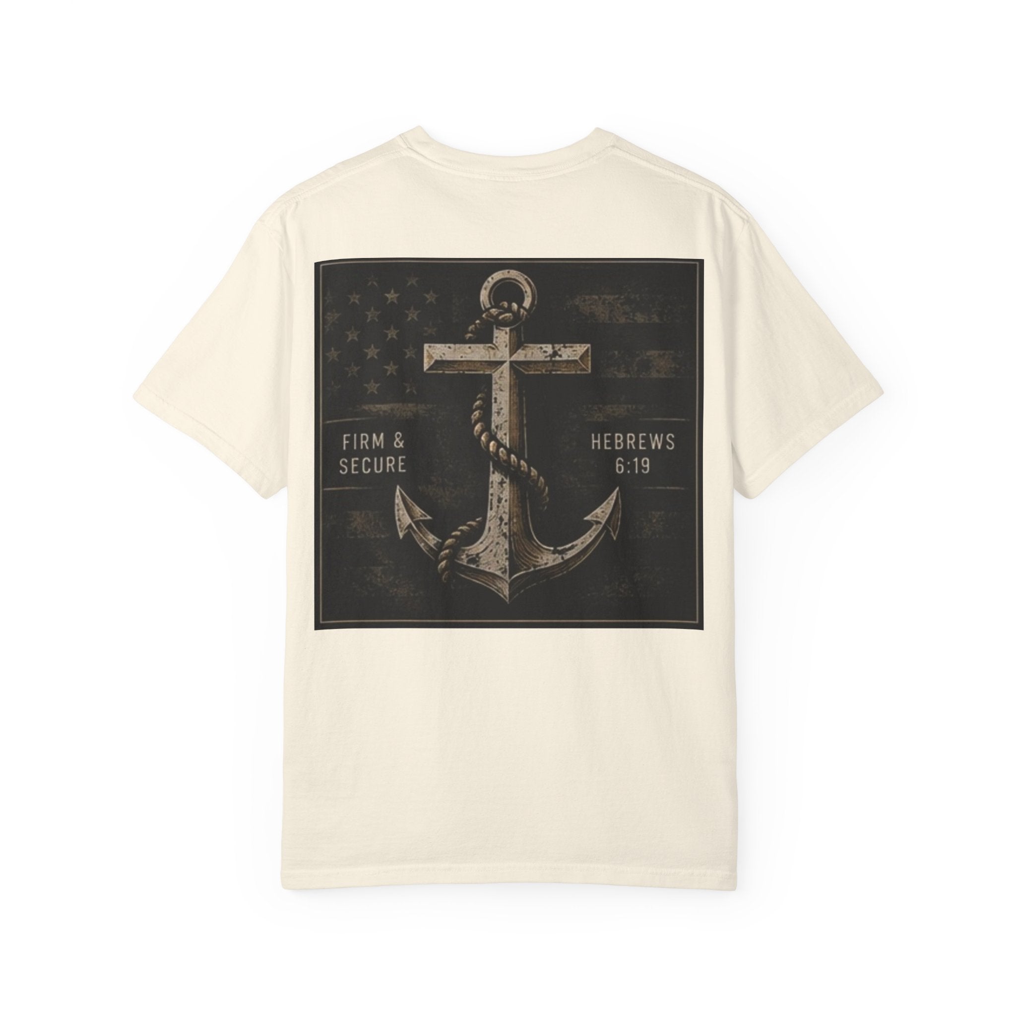 Anchored by Faith T‑Shirt — Vintage Anchor Christian Graphic Tee