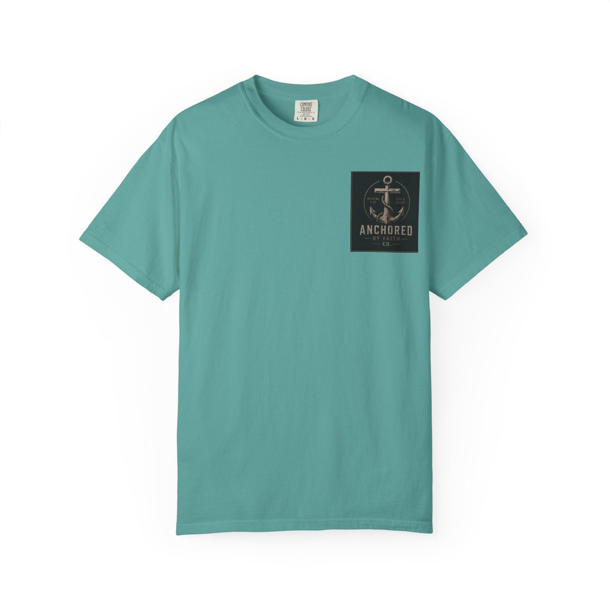 Anchored by Faith T‑Shirt — Vintage Anchor Christian Graphic Tee
